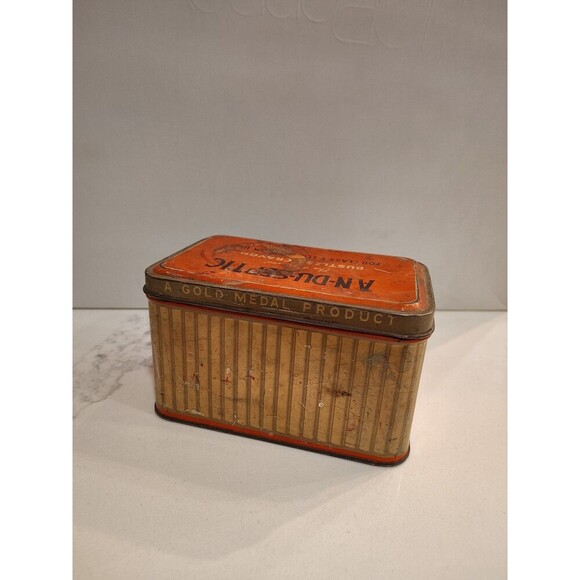 Vintage An-Du-Septic Dustless Blackboard Crayon Tin Gold Medal Product - Picture 5 of 16